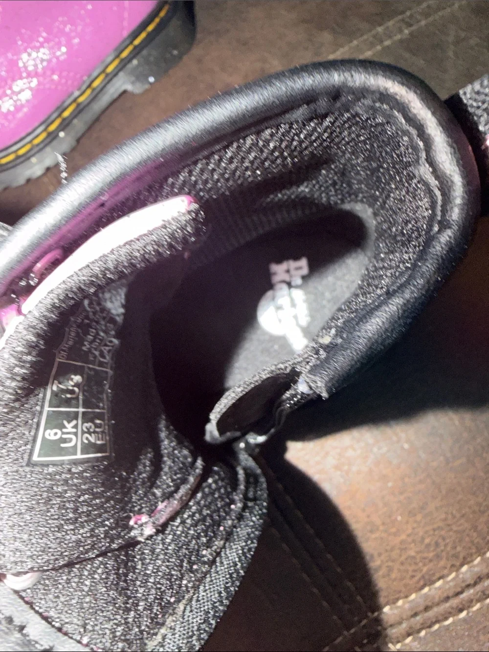 NWOT Purple Glitter Zip & Lace Up Dr Martins Boots